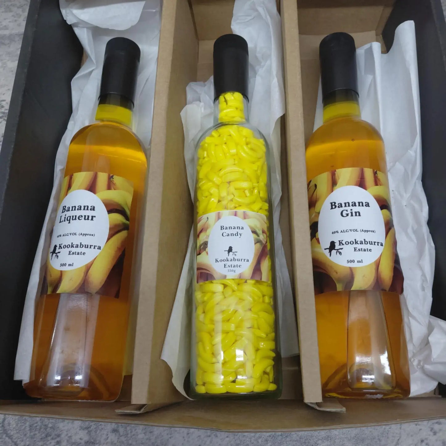 Banana Gin, Liqueur and Banana Candy