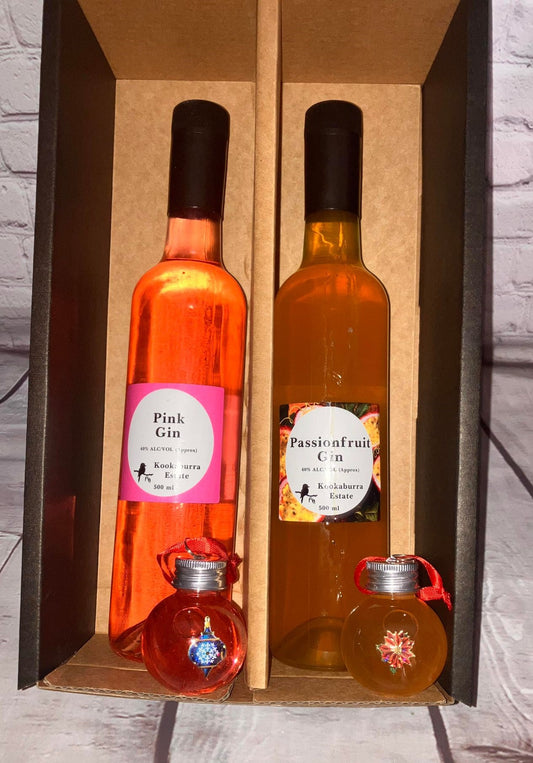 Christmas Two Bottles and Baubles